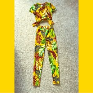 Yellow floral set